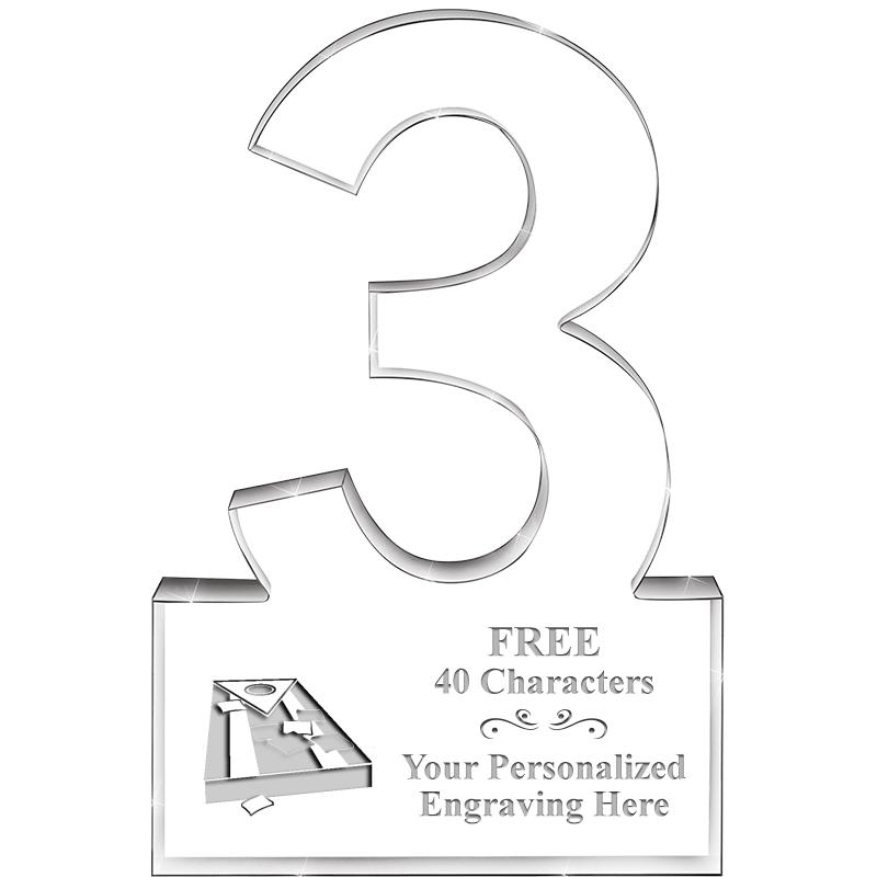 6" 3 YEARS OF SERVICE ACRYLIC