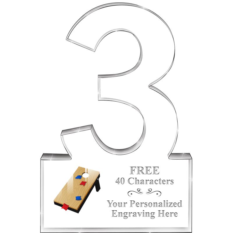 6" 3 YEARS OF SERVICE ACRYLIC