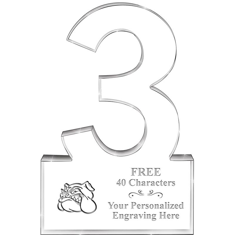 6" 3 YEARS OF SERVICE ACRYLIC