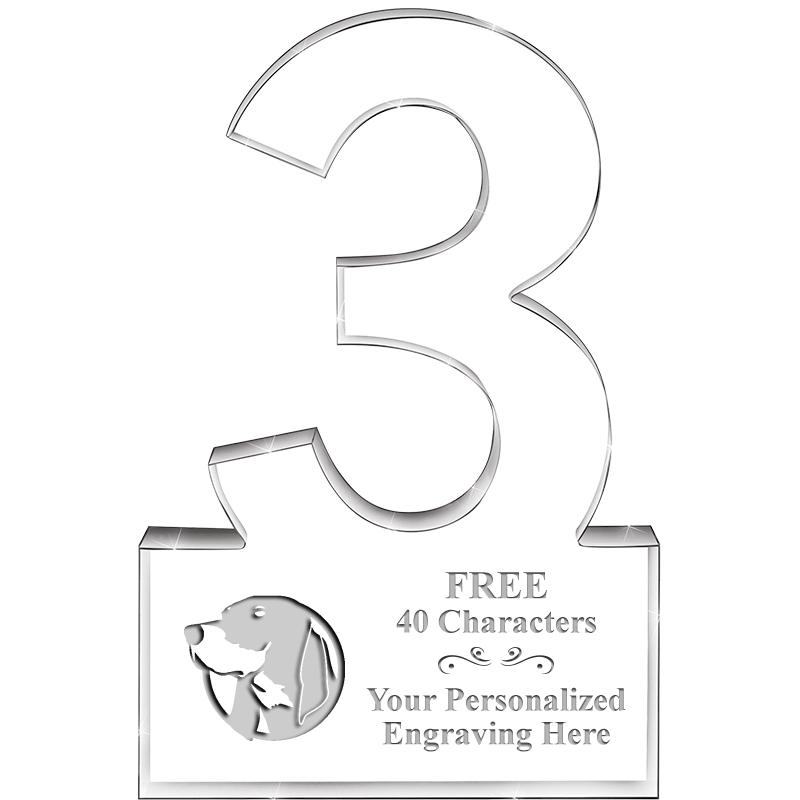 6" 3 YEARS OF SERVICE ACRYLIC