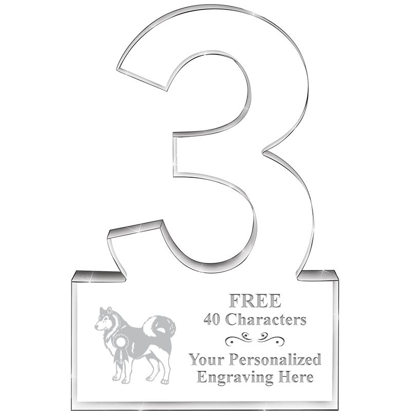 6" 3 YEARS OF SERVICE ACRYLIC