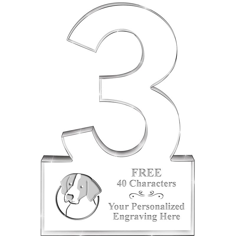 6" 3 YEARS OF SERVICE ACRYLIC