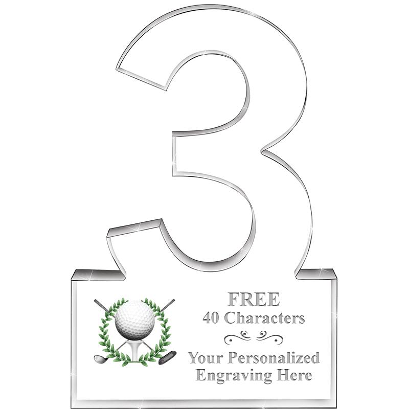 6" 3 YEARS OF SERVICE ACRYLIC