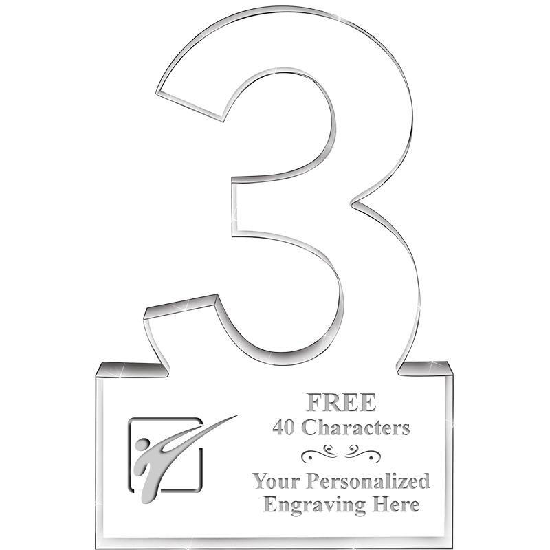 6" 3 YEARS OF SERVICE ACRYLIC