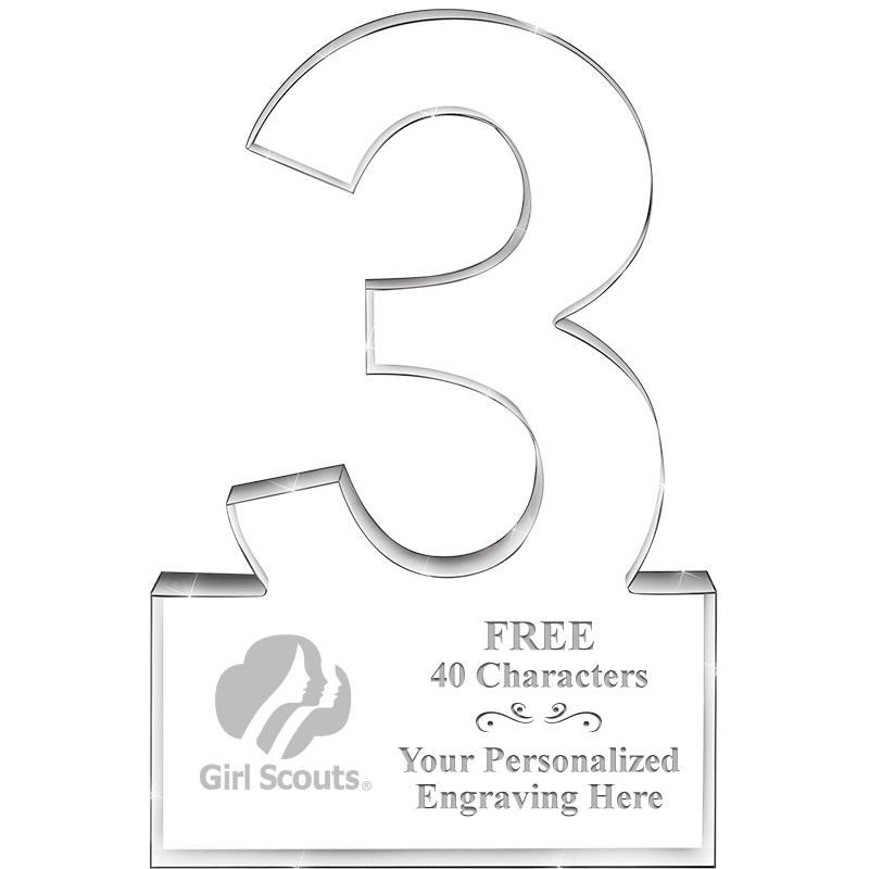 6" 3 YEARS OF SERVICE ACRYLIC