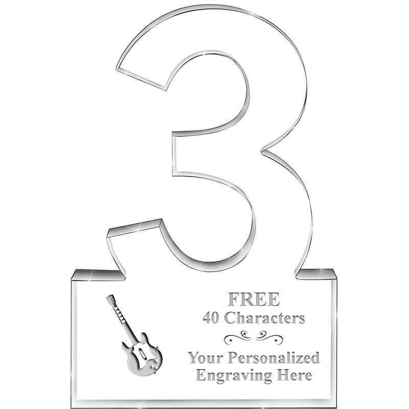 6" 3 YEARS OF SERVICE ACRYLIC