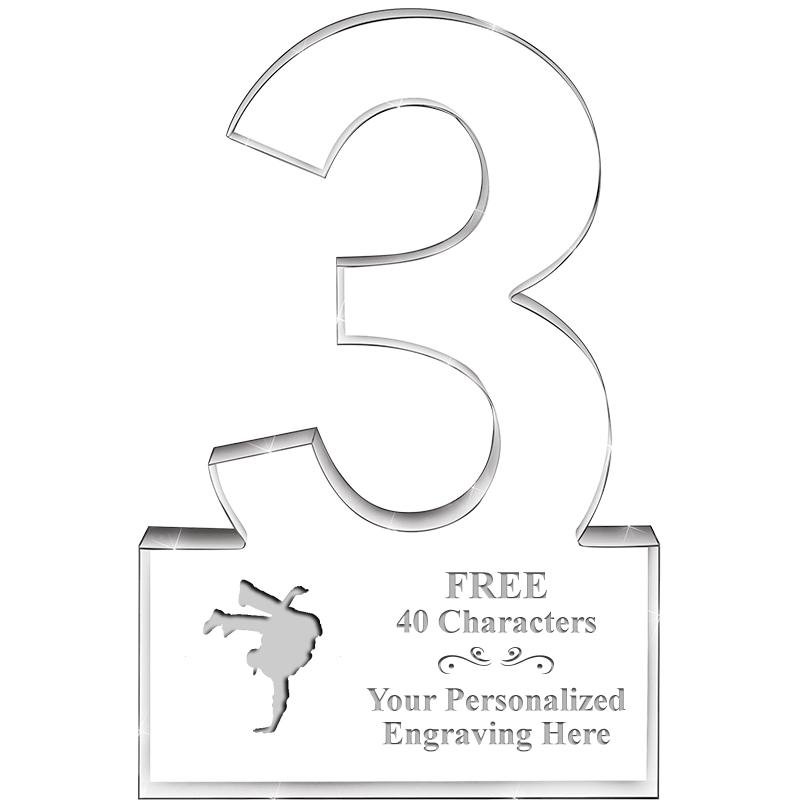 6" 3 YEARS OF SERVICE ACRYLIC