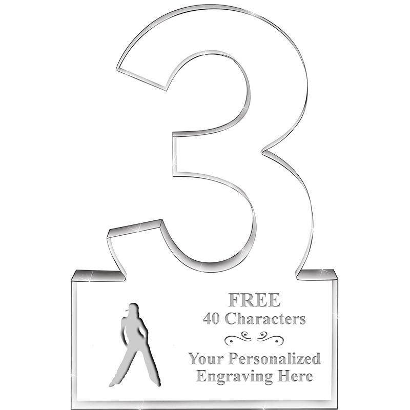 6" 3 YEARS OF SERVICE ACRYLIC