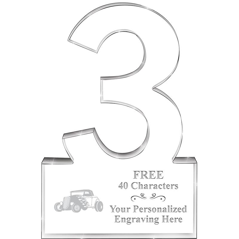 6" 3 YEARS OF SERVICE ACRYLIC