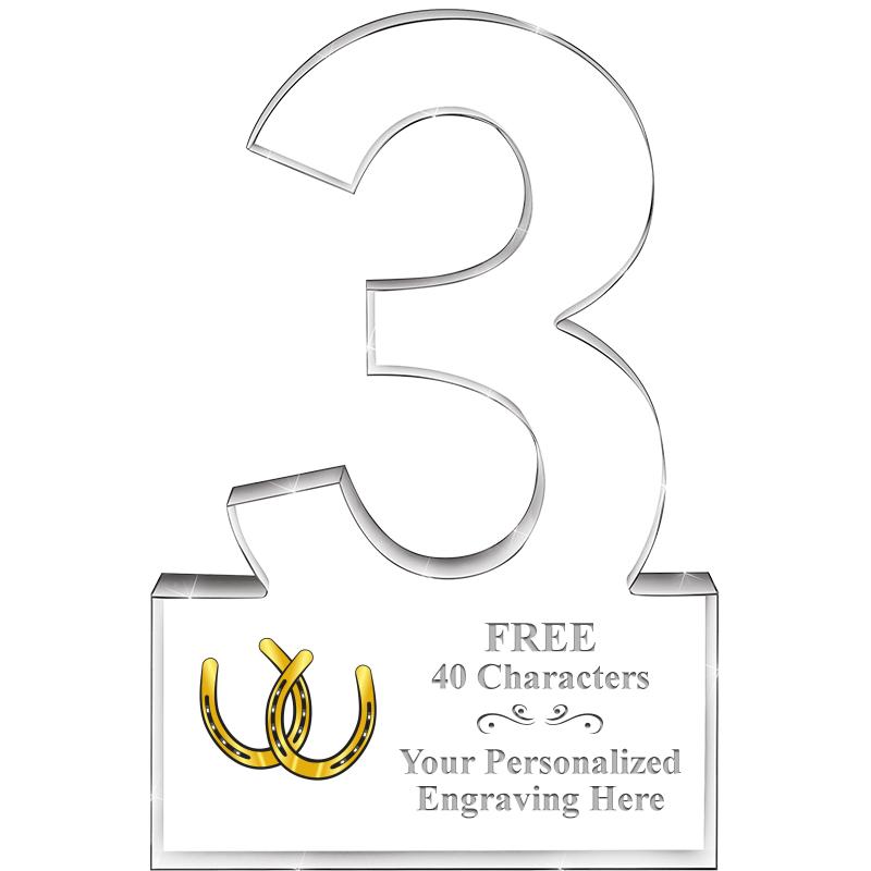 6" 3 YEARS OF SERVICE ACRYLIC