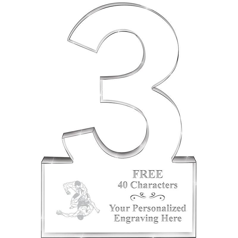 6" 3 YEARS OF SERVICE ACRYLIC