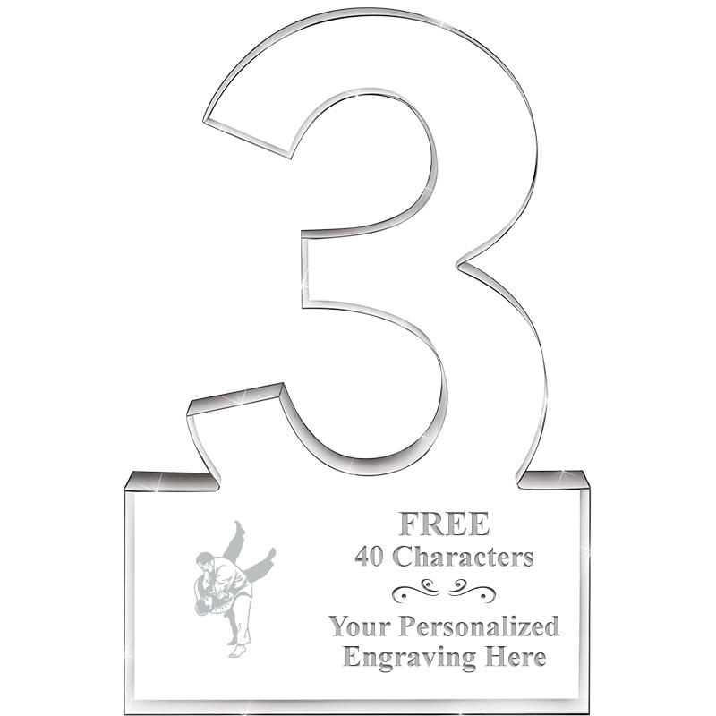 6" 3 YEARS OF SERVICE ACRYLIC