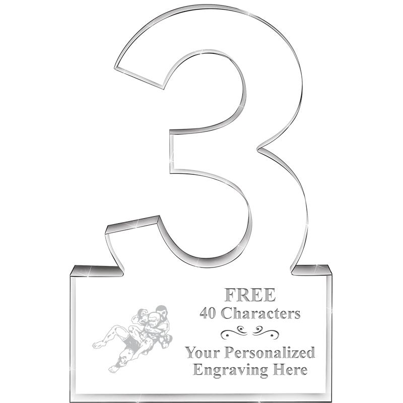 6" 3 YEARS OF SERVICE ACRYLIC