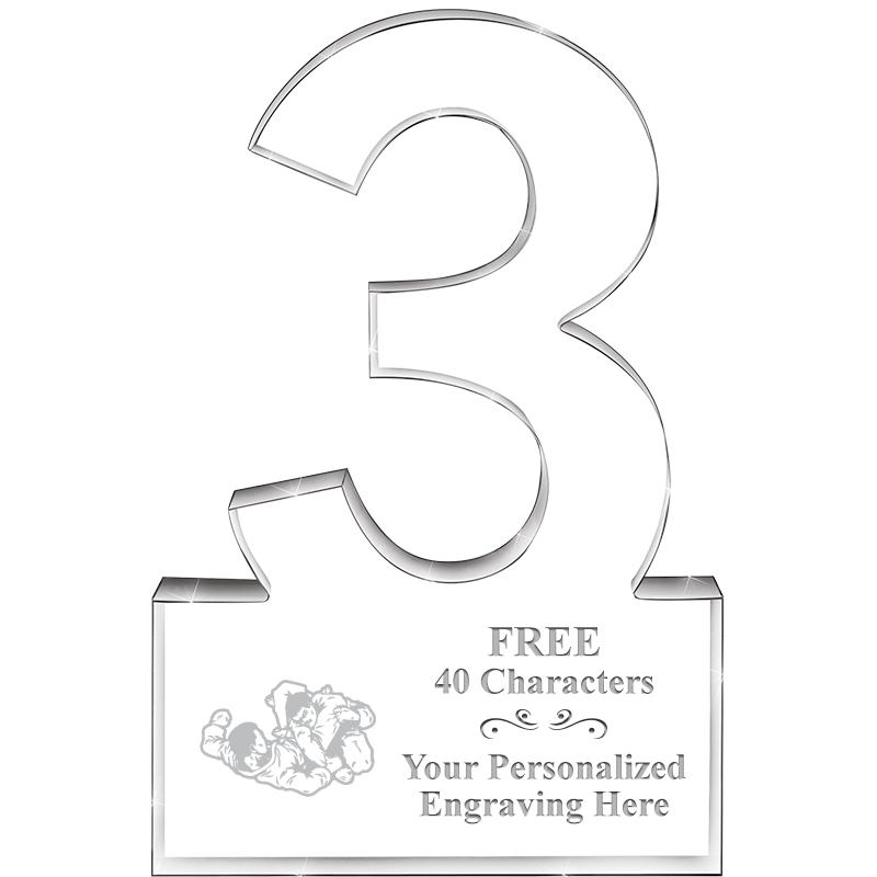 6" 3 YEARS OF SERVICE ACRYLIC