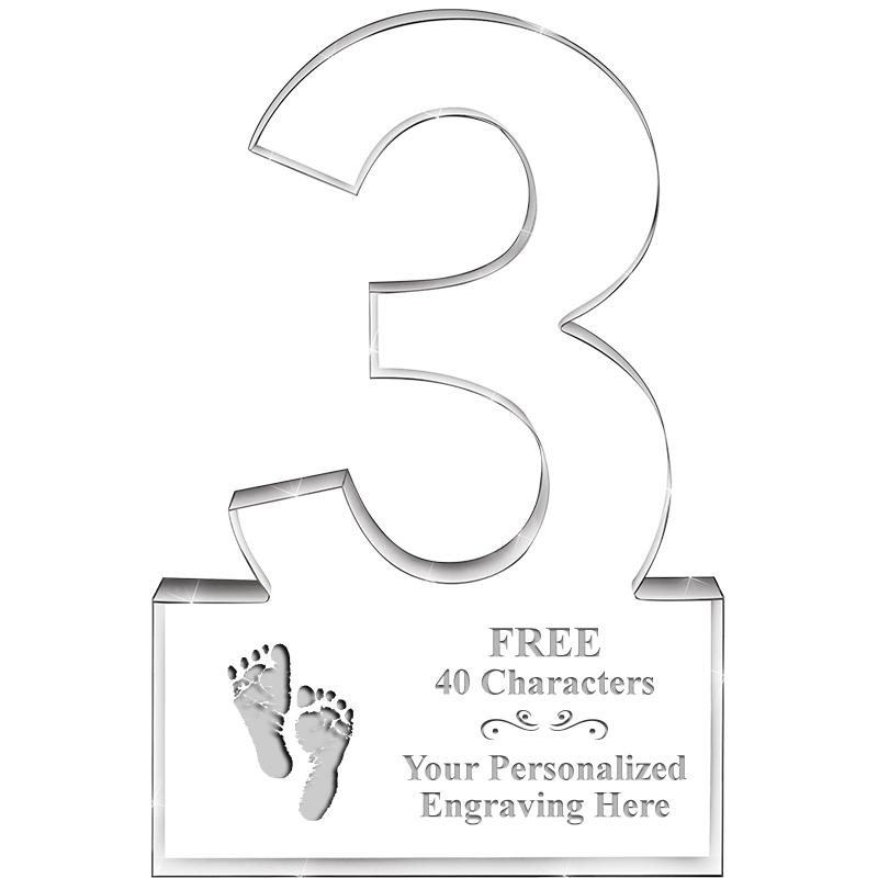 6" 3 YEARS OF SERVICE ACRYLIC