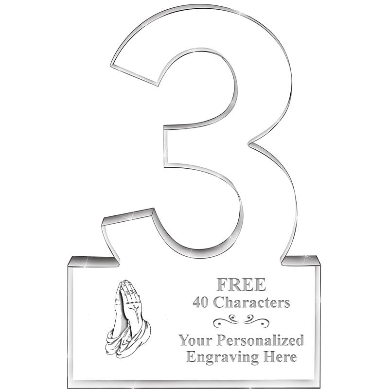 6" 3 YEARS OF SERVICE ACRYLIC