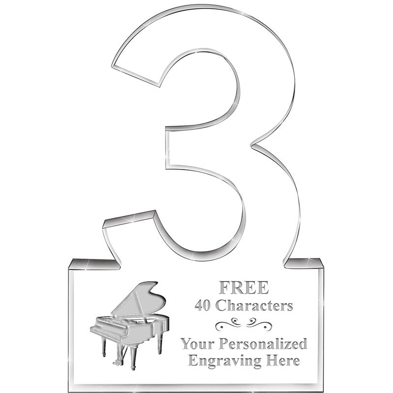 6" 3 YEARS OF SERVICE ACRYLIC