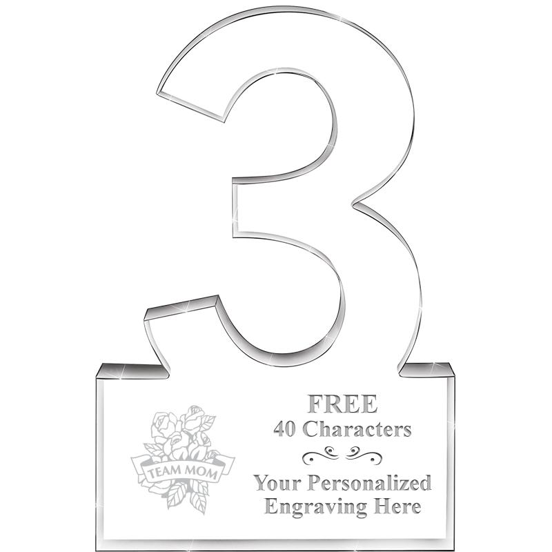 6" 3 YEARS OF SERVICE ACRYLIC