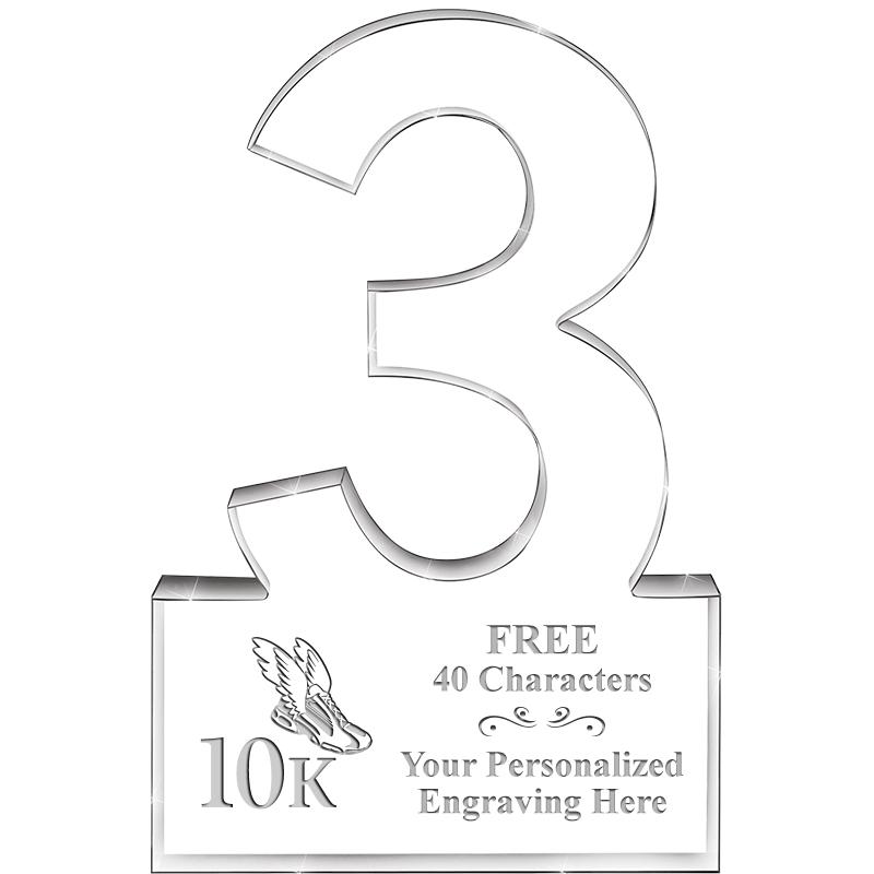 6" 3 YEARS OF SERVICE ACRYLIC