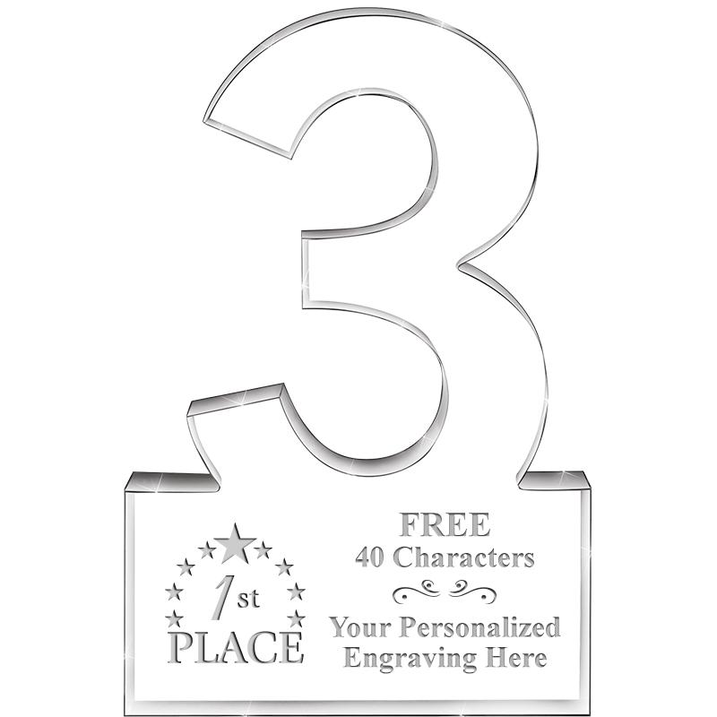 6" 3 YEARS OF SERVICE ACRYLIC