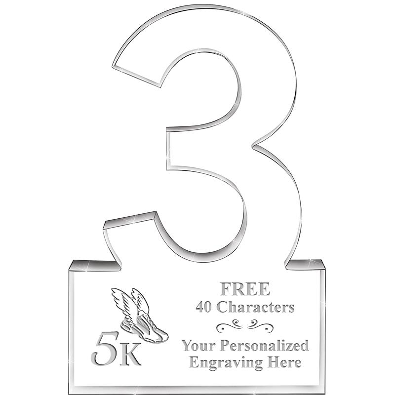 6" 3 YEARS OF SERVICE ACRYLIC