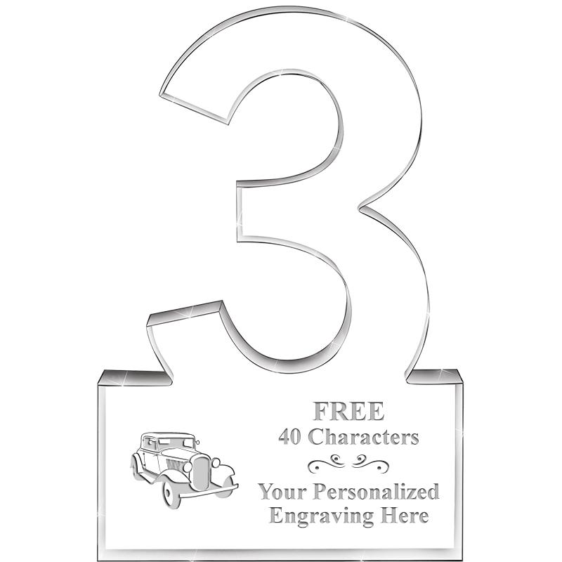 6" 3 YEARS OF SERVICE ACRYLIC