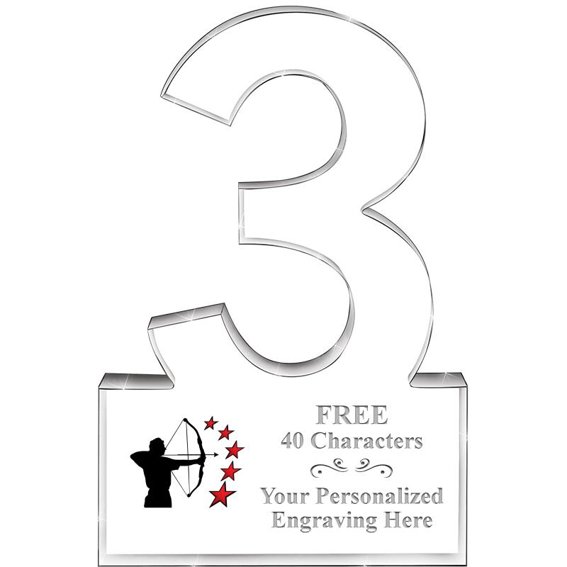 6" 3 YEARS OF SERVICE ACRYLIC