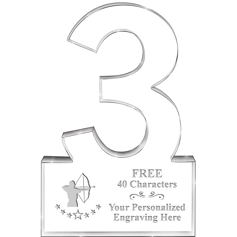 6" 3 YEARS OF SERVICE ACRYLIC