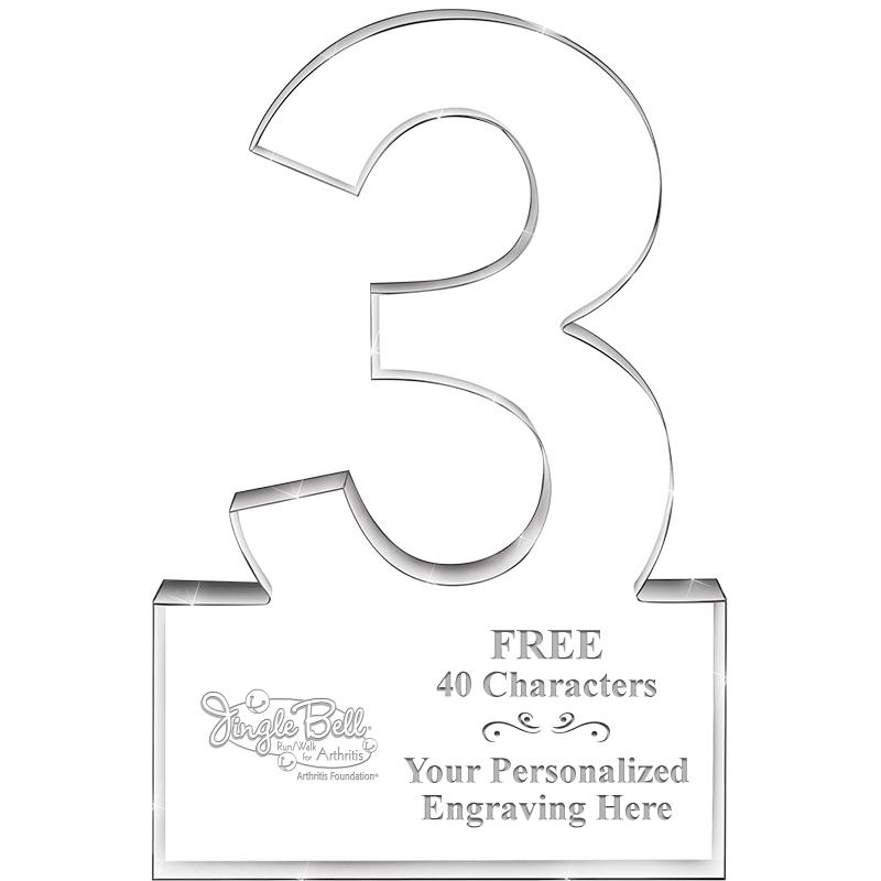 6" 3 YEARS OF SERVICE ACRYLIC