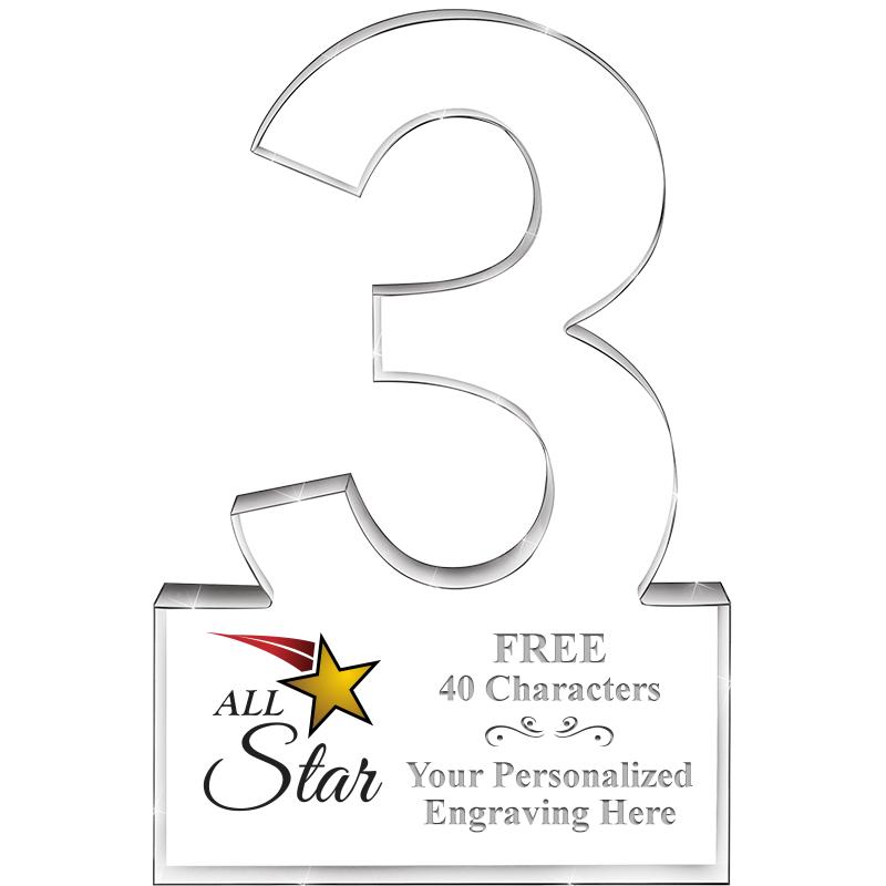 6" 3 YEARS OF SERVICE ACRYLIC