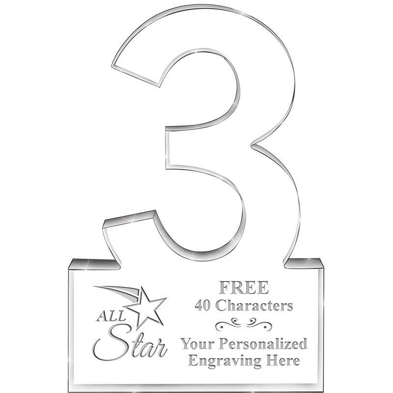 6" 3 YEARS OF SERVICE ACRYLIC