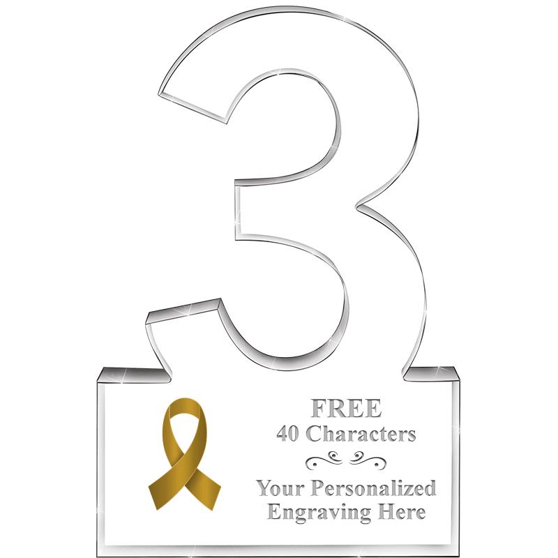 6" 3 YEARS OF SERVICE ACRYLIC