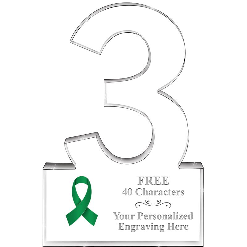 6" 3 YEARS OF SERVICE ACRYLIC