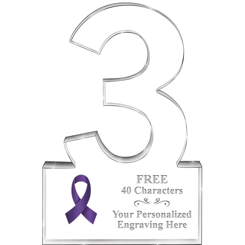 6" 3 YEARS OF SERVICE ACRYLIC