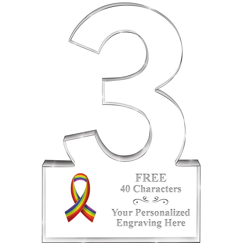 6" 3 YEARS OF SERVICE ACRYLIC