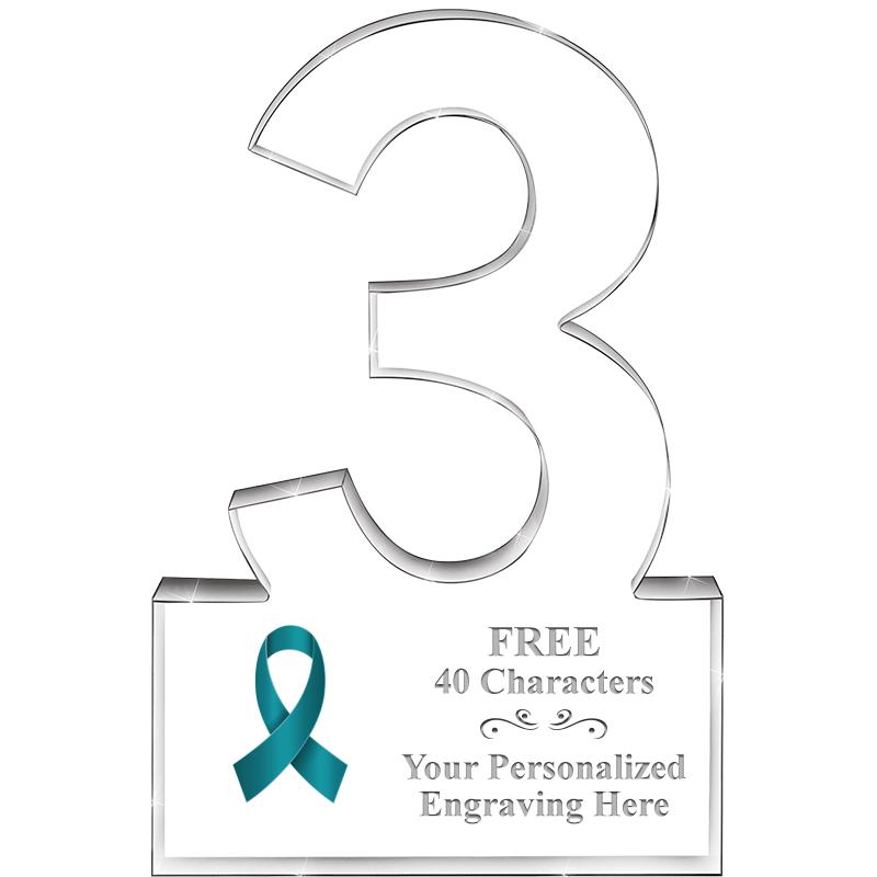 6" 3 YEARS OF SERVICE ACRYLIC