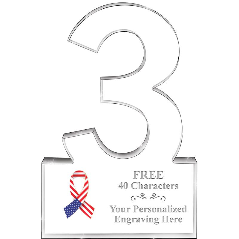 6" 3 YEARS OF SERVICE ACRYLIC