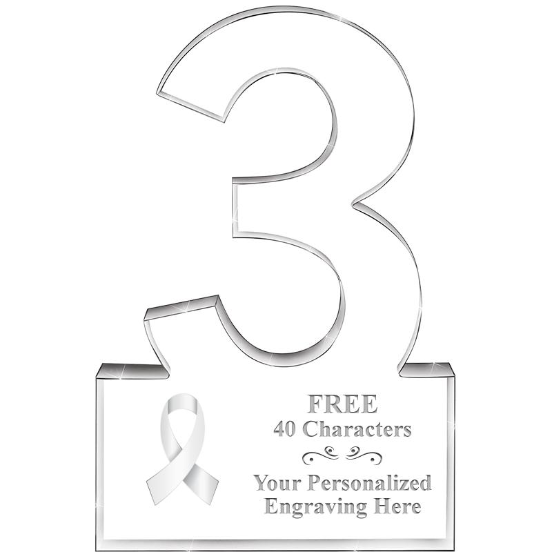 6" 3 YEARS OF SERVICE ACRYLIC