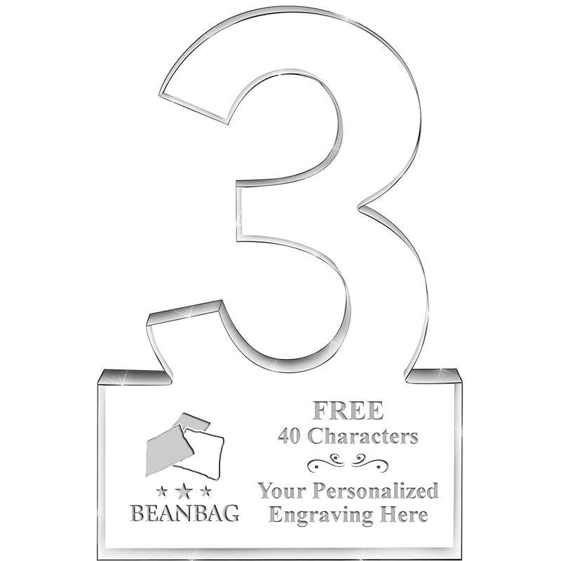 6" 3 YEARS OF SERVICE ACRYLIC