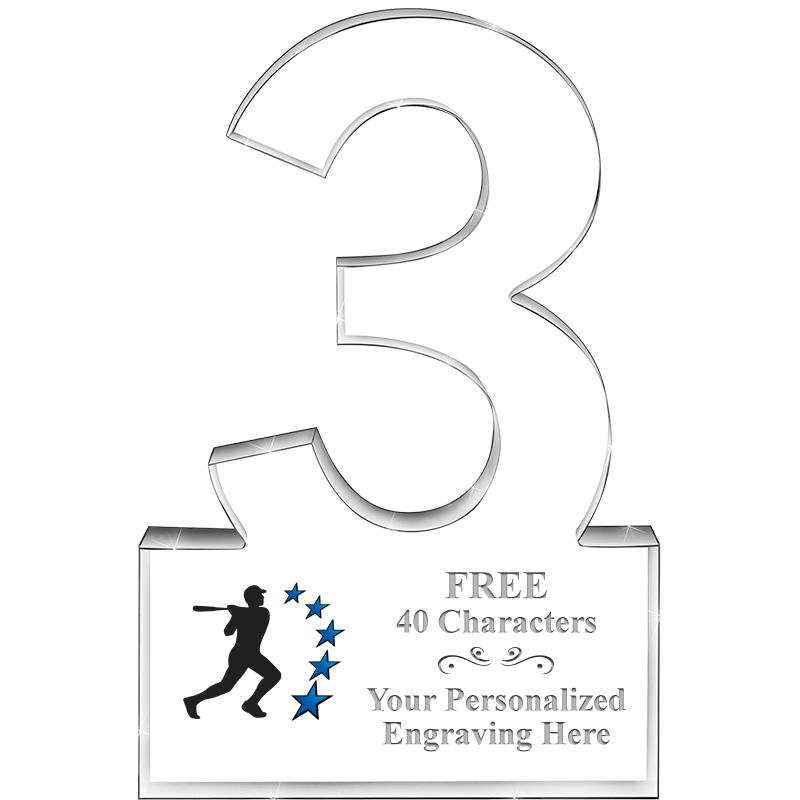 6" 3 YEARS OF SERVICE ACRYLIC