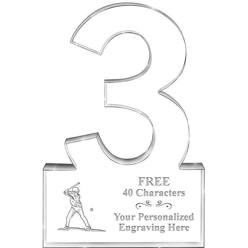 6" 3 YEARS OF SERVICE ACRYLIC