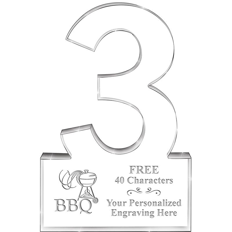 6" 3 YEARS OF SERVICE ACRYLIC