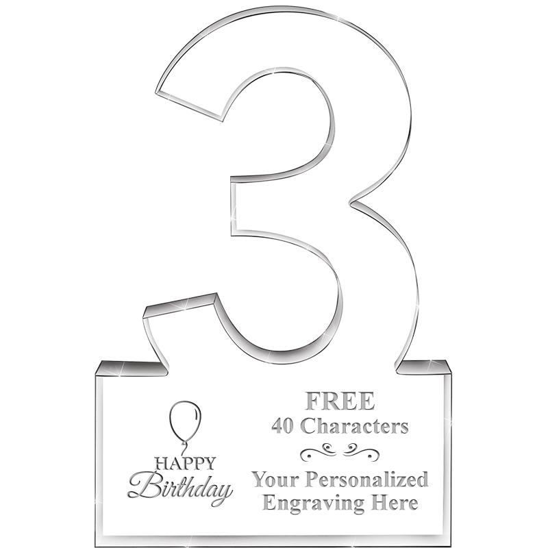 6" 3 YEARS OF SERVICE ACRYLIC