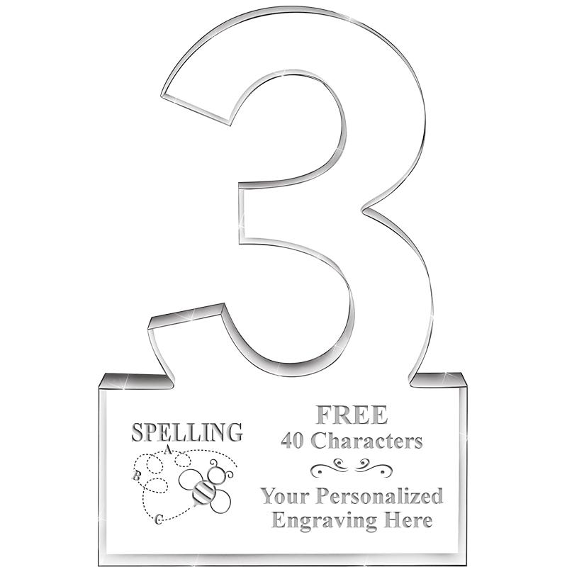 6" 3 YEARS OF SERVICE ACRYLIC