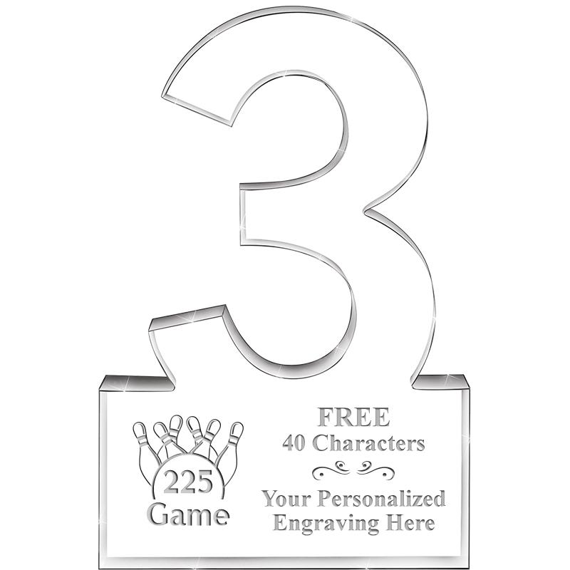 6" 3 YEARS OF SERVICE ACRYLIC