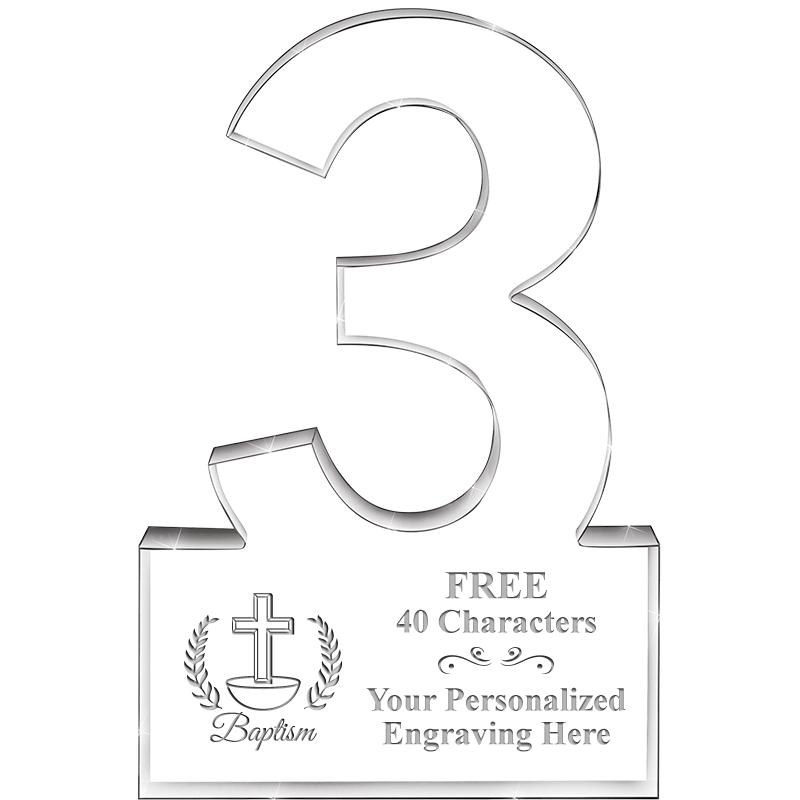 6" 3 YEARS OF SERVICE ACRYLIC