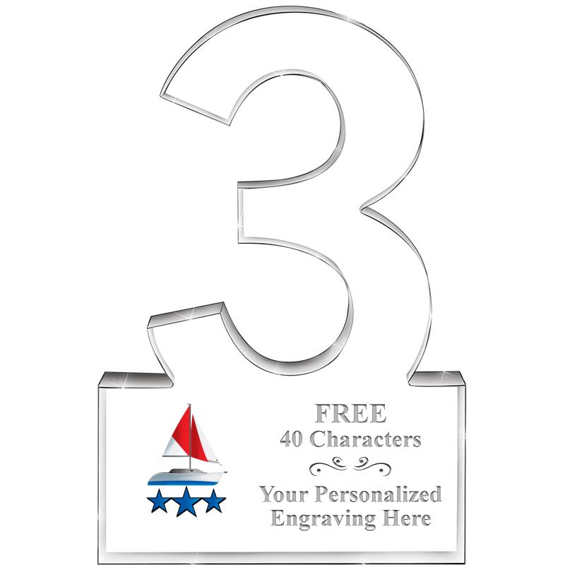 6" 3 YEARS OF SERVICE ACRYLIC