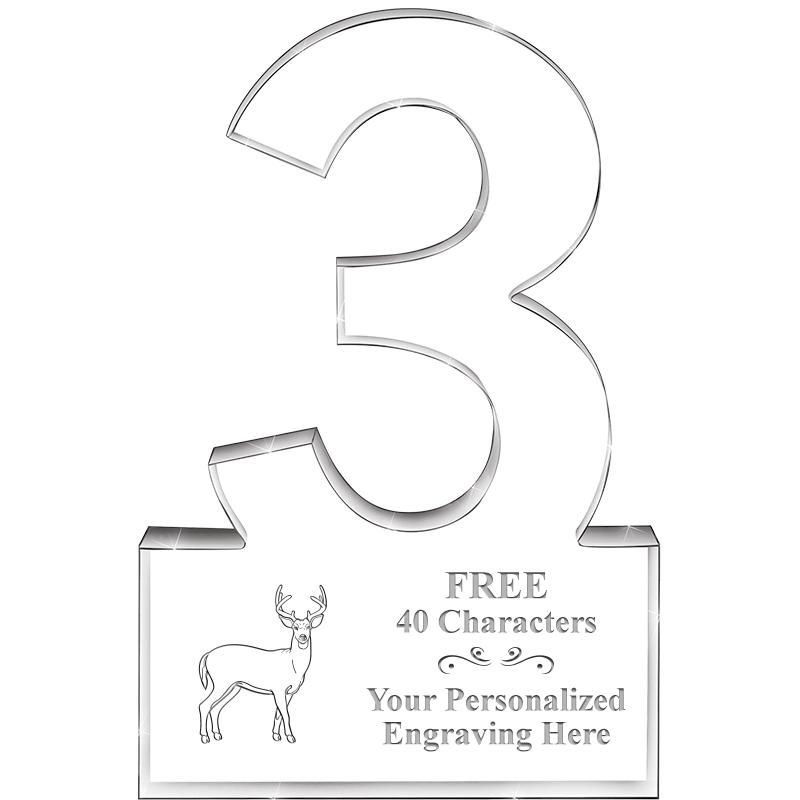 6" 3 YEARS OF SERVICE ACRYLIC