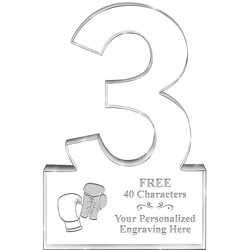 6" 3 YEARS OF SERVICE ACRYLIC