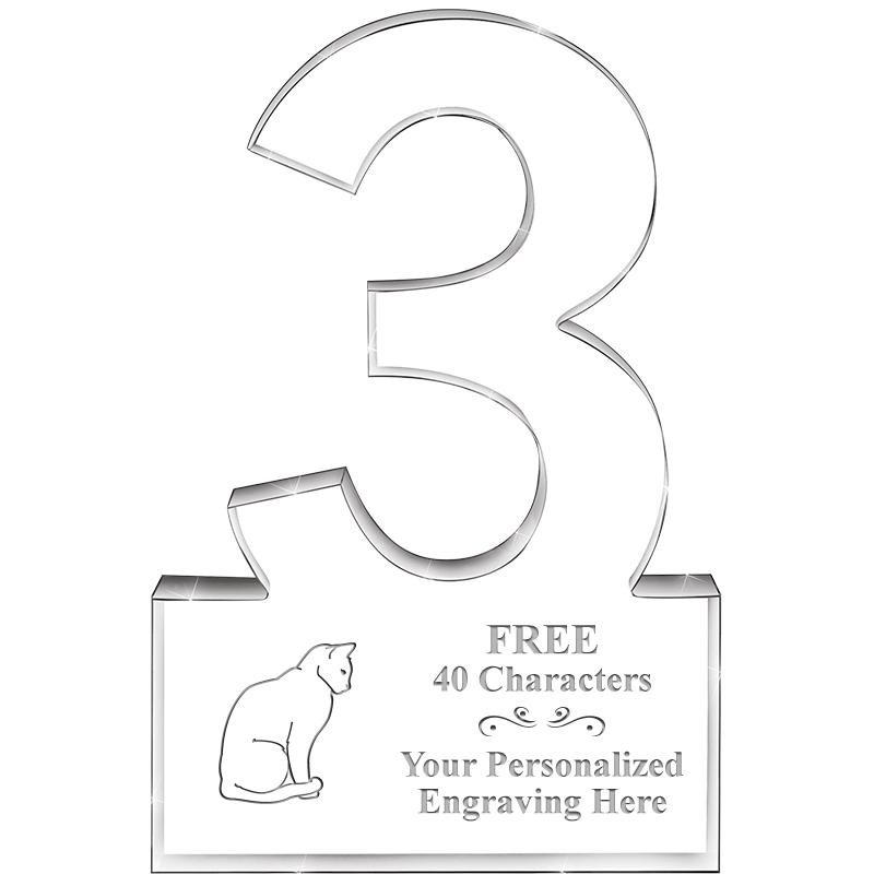 6" 3 YEARS OF SERVICE ACRYLIC